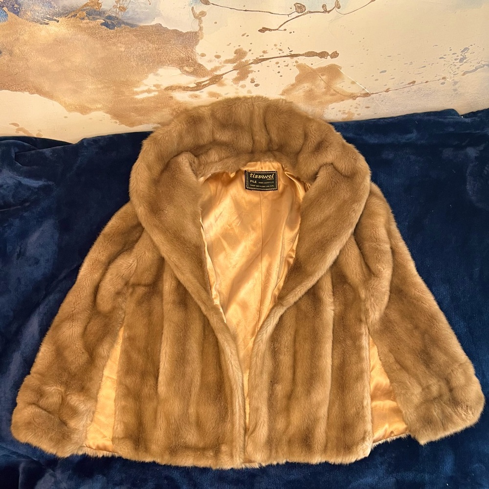 Tissavel of France Vintage Shoulder Cape- 100% Acrylic